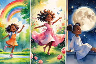 illustrate children story book illustration, water color illustration