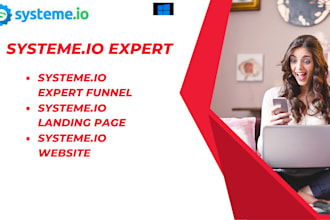 create systeme io sales funnel, landing page in systeme io