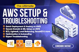 setup AWS ec2, lightsail, s3, and fix any AWS cloud issues