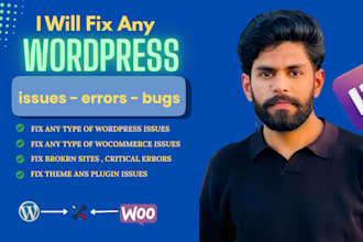 fix wordperss bugs  errors or woocommerce errors
