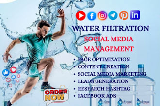 do water filtration, water treatment social media marketing, ads campaigns
