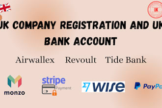 do UK ltd company registration and UK bank llc registration