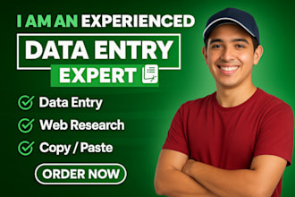 do accurate data entry, copy paste, and web research