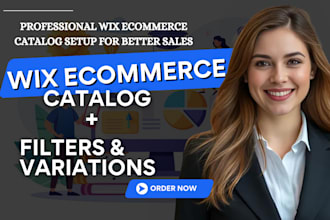 design and organize wix product catalog with SEO and advanced filters