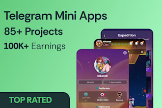 develop telegram mini app or telegram web app with react