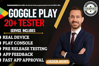 provide 12, 20 real tester for goggle play console, closed testing, android app