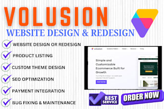 design redesign volusion website, fix volusion ecommerce online shop seo website