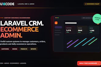 build laravel CRM or admin dashboard for ecommerce