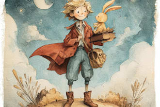 draw whimsical watercolor illustration for children book