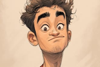 draw avatar cartoon caricature football or sport player