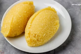 do eba with egusi and okro soup