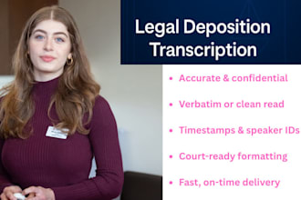 transcribe your legal depositions with accuracy and confidentiality