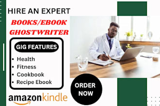 ghostwrite health fitness and recipe cookbooks for amazon KDP