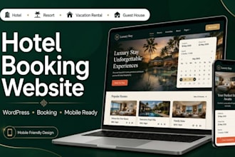create a hotel website with online booking system