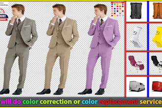 professional color correction and color replacement in photoshop