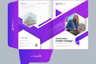 design custom presentation folders, flyers, and business marketing materials