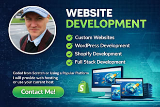 develop your website and backend