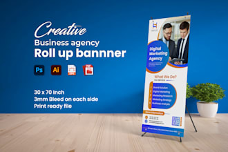 design professional roll up banner and stand banner
