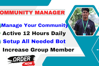 be your telegram community manager