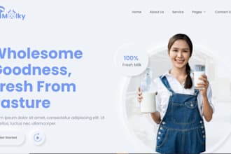 create dairy farm and eco products website