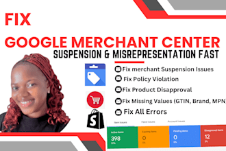 fix google merchant center misrepresentaton suspension