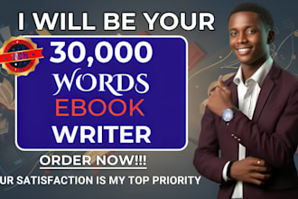 ghost write 30,000 words ebook as ghost book writer, and ghost ebook writer