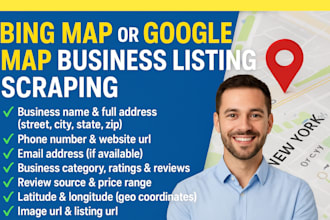 scrape google maps and bing maps business listings