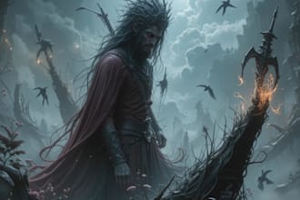 draw a horror and fantasy horror character art