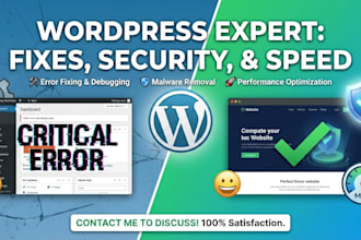 fix any wordpress errors and issues