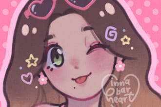draw cute shoujo anime style icon