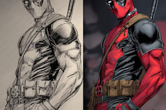 create scifi, fantasy, superhero character design