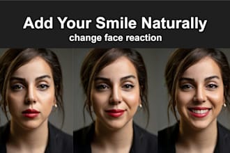 add a natural smiling face to your photos