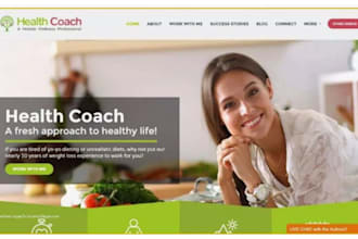 build wordpress personal life coach consultant website landing page design USA