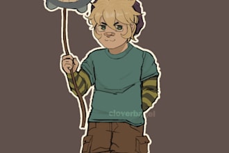 draw a portrait of your character ,humans or anthro