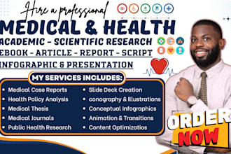 write medical, health, fitness, nutrition, neuroscience, and self help ebook