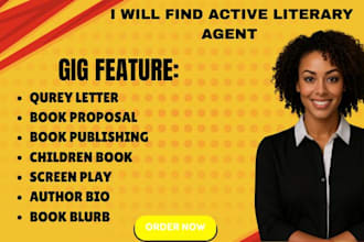 find active literary agent for your movie script, screenplay children book