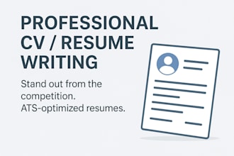 professionally edit and improve your CV, resume, and cover letter