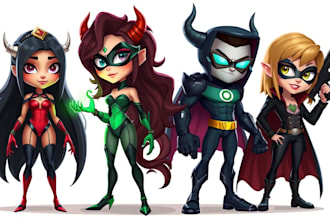 create unique ai character design for games, stories and animation