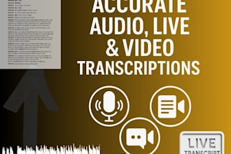 give accurate audio, live and video transcriptions