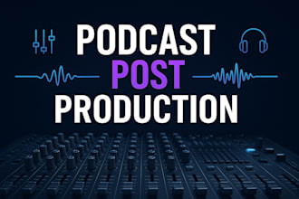 do podcast post production, audio cleanup and mastering for a professional sound