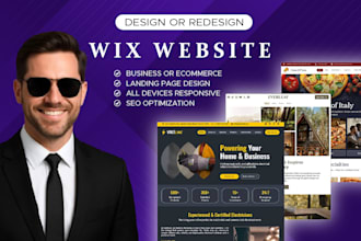 do modern wix website development, wix design or redesign