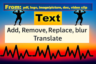 add text, replace text from photo, remove objects from video, remove image text