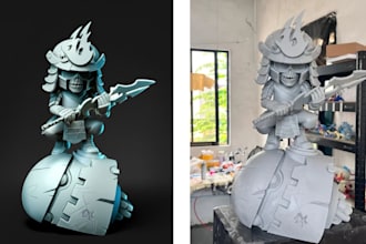 do 3d character modeling 3d sculpting toy design to stl files in blender zbrush