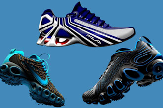 do 3d shoe modeling, sneakers, 3d footwear, photorealistic shoe rendering