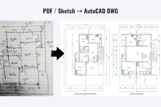 convert hand drawn sketches into editable autocad files