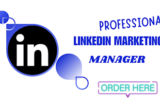 be your linkedin marketing manager, influence, promotion, shoutout