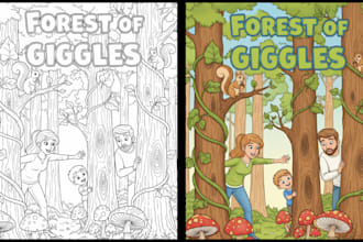 professional custom coloring book and activity book design for KDP and etsy