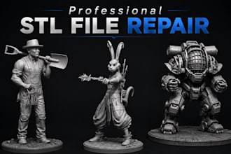 professionally repair stl file, custom file modification