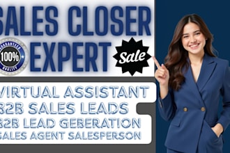 be your sales virtual assistant sales agent high ticket sales closer salesperson