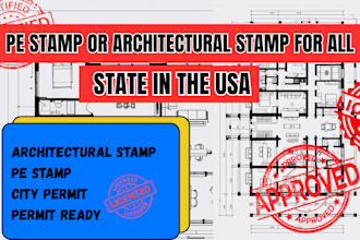 do pe stamp for USA city permit, architectural stamp pe stamp for all USA states